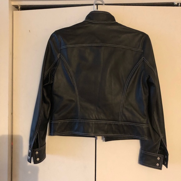 MMK LEATHER JACKET SIZE MEDIUM BLACK - Picture 2 of 6
